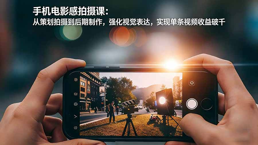 手机电影感拍摄课:从策划拍摄到后期制作,强化视觉表达,实现单条视频收益破千插图 手机电影感拍摄课:从策划拍摄到后期制作,强化视觉表达,实现单条视频收益破千插图