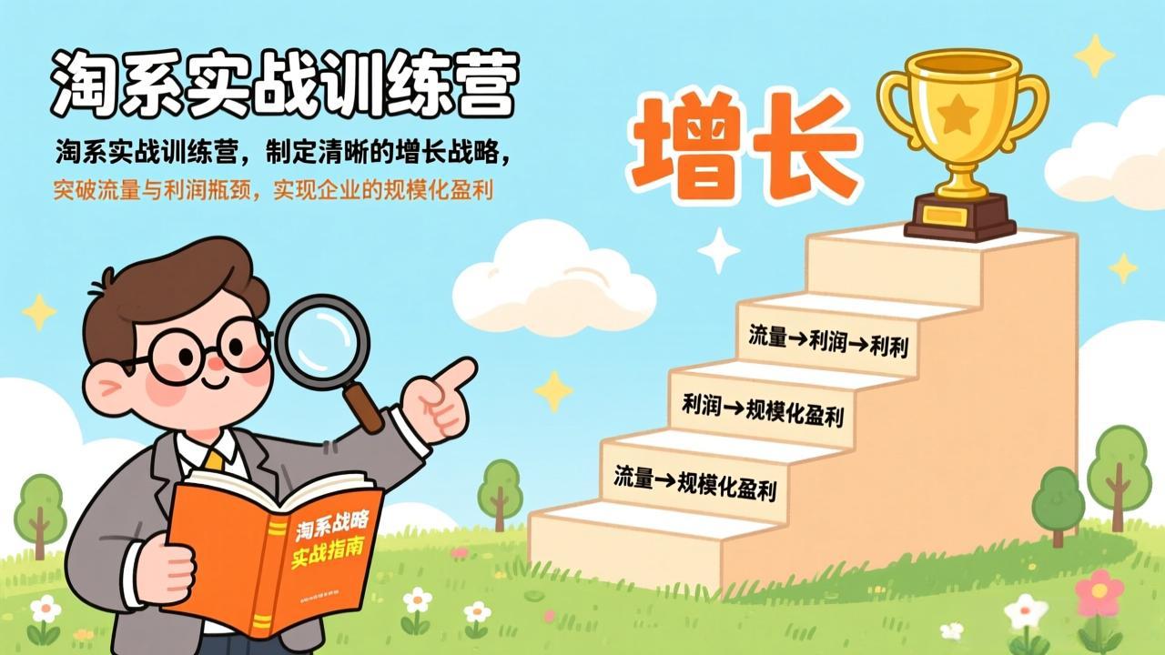 淘系实战训练营,制定清晰的增长战略,突破流量与利润瓶颈,实现企业的规模化盈利插图 淘系实战训练营,制定清晰的增长战略,突破流量与利润瓶颈,实现企业的规模化盈利插图