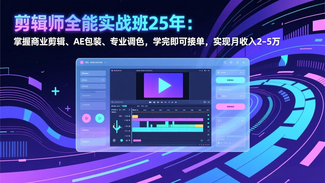 剪辑师全能实战班25年:掌握商业剪辑、AE包装、专业调色,学完即可接单,实现月收入2-5万插图 剪辑师全能实战班25年:掌握商业剪辑、AE包装、专业调色,学完即可接单,实现月收入2-5万插图